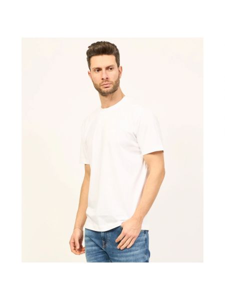 Camiseta de algodón de cuello redondo Richmond blanco