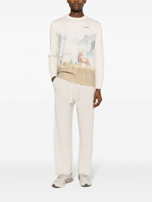 Pullover mit stickerei mit rundem ausschnitt Mc2 Saint Barth weiß