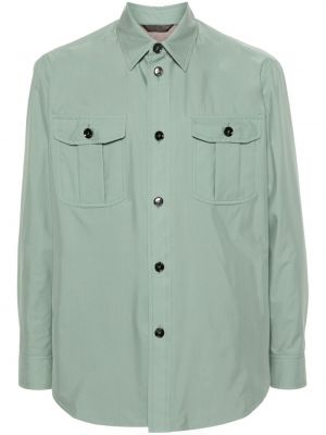 Šilkinė marškiniai Brioni žalia