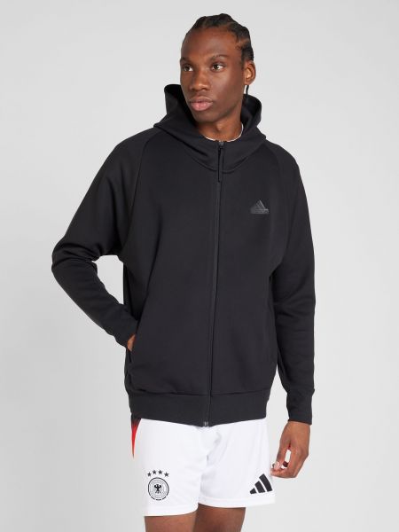 Ватиран елек с качулка Adidas Sportswear черно