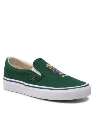 Ниски обувки Polo Ralph Lauren зелено