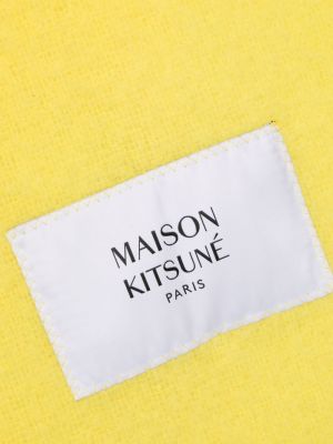 Szal wełniana Maison Kitsune żółta