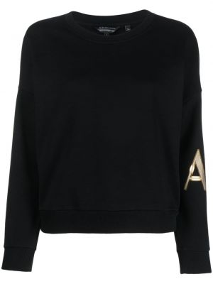 Sweatshirt aus baumwoll mit print Armani Exchange schwarz