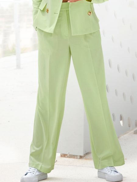 Pantalon large plissé Lascana vert