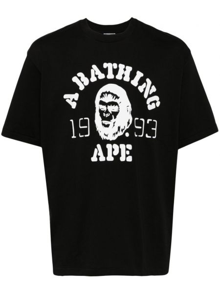 Painettu puuvilla t-paita A Bathing Ape® sininen