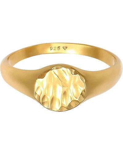 Strieborný prsteň Elli zlatá