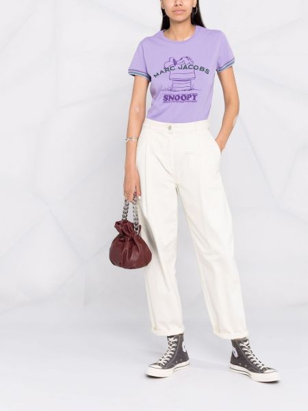 Camiseta con estampado Marc Jacobs violeta