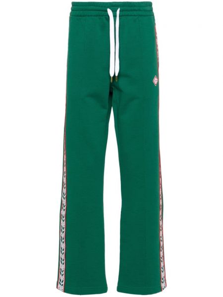 Bavlnené teplákové nohavice Casablanca zelená