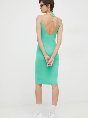 Sukienka midi dopasowana Calvin Klein Jeans zielona