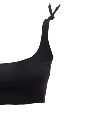 Bikini de algodón de tela jersey Isole & Vulcani negro