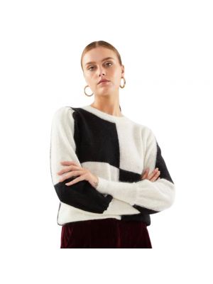 Sweter wełniany w kratkę Suncoo