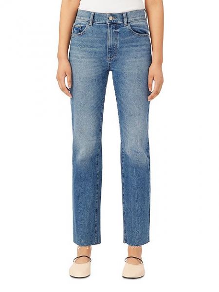Прямые джинсы с высокой талией Dl1961 синие