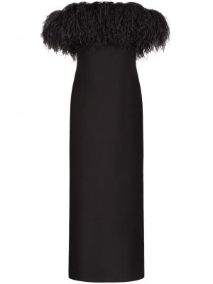 Вечерна рокля с пера Valentino Garavani черно