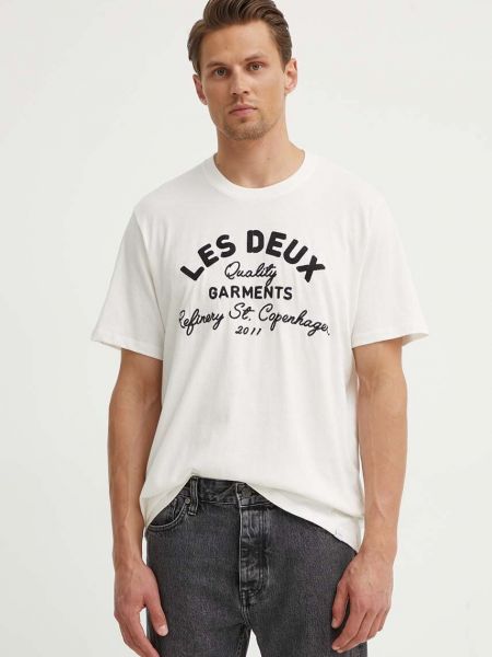 Koszulka bawełniana Les Deux beżowa