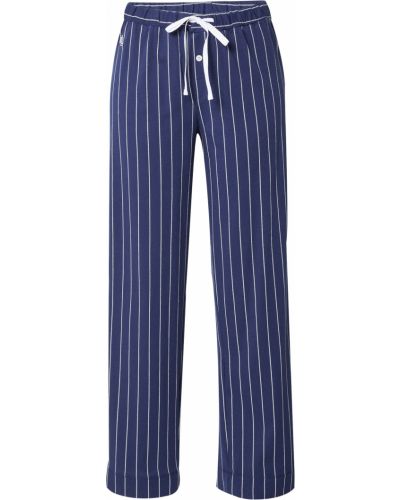 Lauren Ralph Lauren Pantaloni de pijama  bleumarin / alb