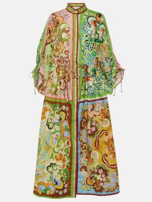 Sukienka długa bawełniana z nadrukiem Alemais