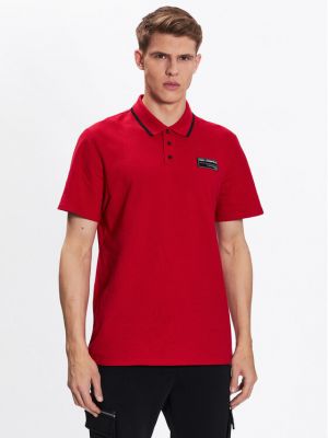 Тениска с копчета Karl Lagerfeld червено