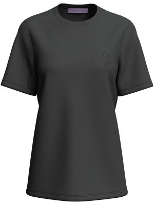 T-shirt con scollo tondo Margherita Maccapani grigio
