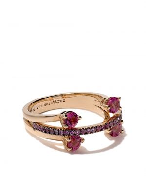 Z růžového zlata puntíkatý prsten Delfina Delettrez