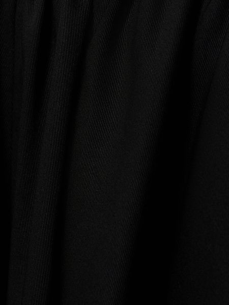 Jupe longue en coton plissé Patou noir