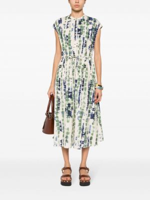 Sukienka midi z nadrukiem w abstrakcyjne wzory Woolrich