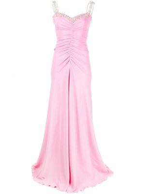 Вечерна рокля с кристали Nissa розово