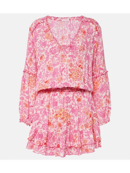 Φόρεμα με σχέδιο Poupette St Barth ροζ
