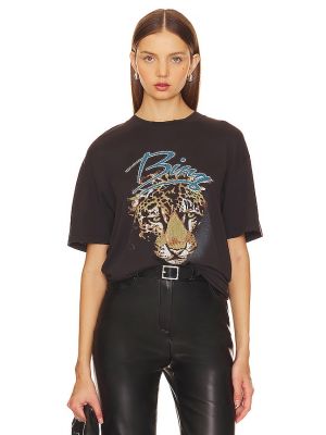 T-shirt à imprimé léopard Anine Bing noir