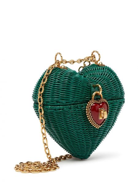 Bolsa con corazón Dolce & Gabbana verde