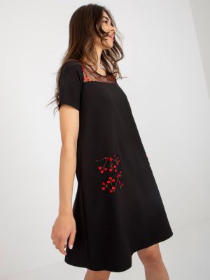 Сукня міні з коротким рукавом Fashionhunters чорна