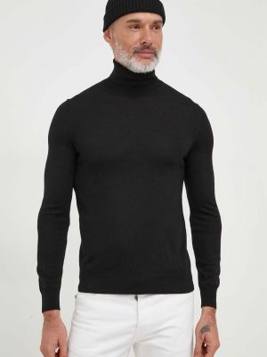 Vlněný svetr Sisley černý