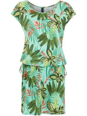 Sukienka koszulowa z nadrukiem w tropikalny nadruk Lygia & Nanny zielona