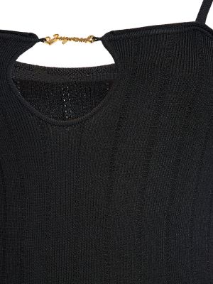 Robe mi-longue en tricot Jacquemus noir