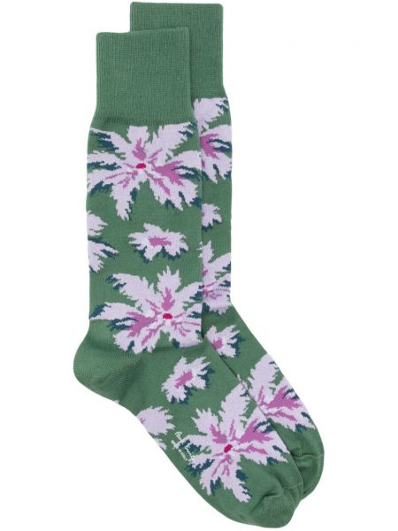 Chaussettes à fleurs Paul Smith vert