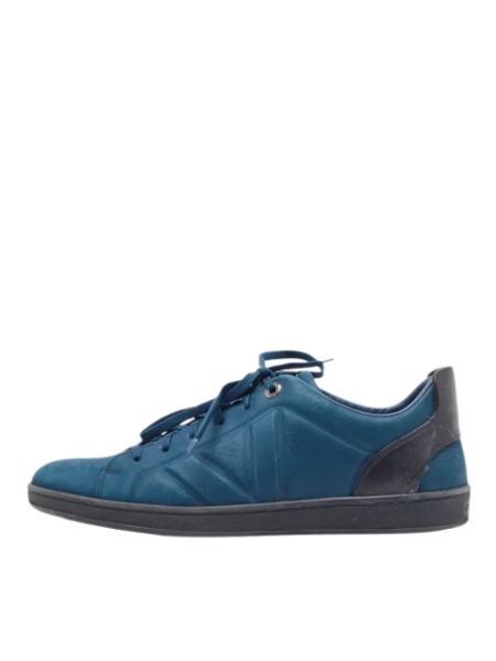 Sneakersy skórzane Louis Vuitton Vintage niebieskie