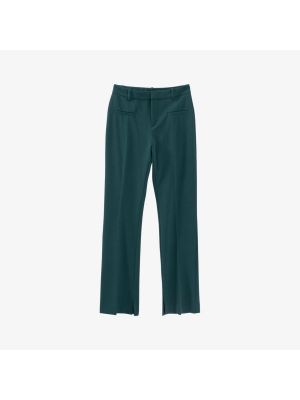 Прямые брюки с высокой талией Ikks зеленые