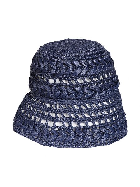 Haftowany kapelusz Max Mara Weekend niebieski