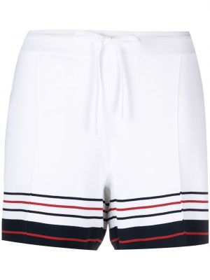 Pantalones cortos deportivos a rayas Thom Browne blanco
