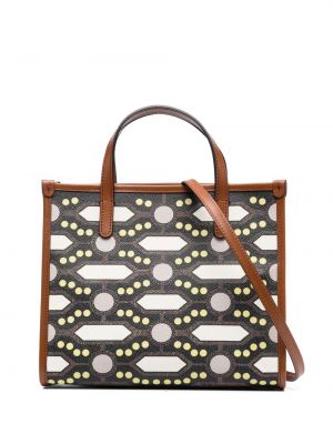 Nákupná taška s potlačou s paisley vzorom Etro hnedá