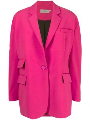 Asymmetrisk lang blazer Preen By Thornton Bregazzi rosa