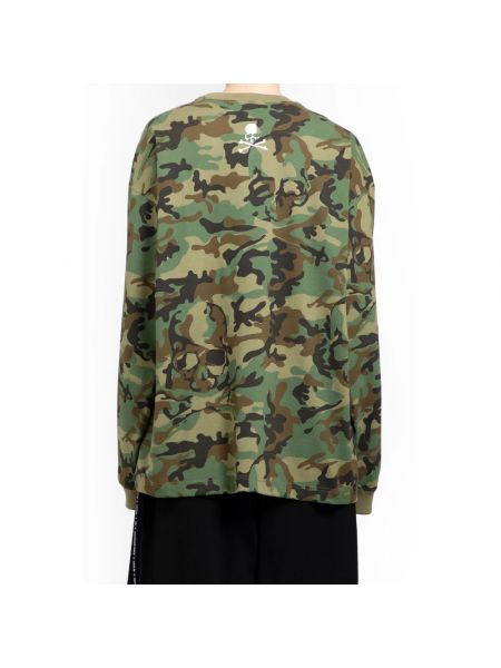 Jacquard sweatshirt mit rundhalsausschnitt mit camouflage-print Mastermind World grün