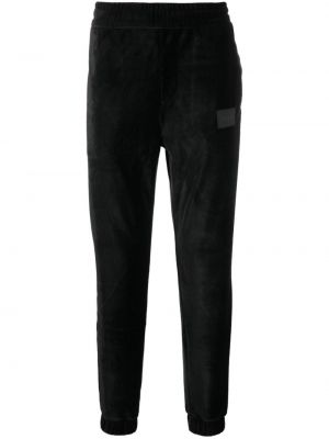Pantaloni sport de catifea cord Hugo negru