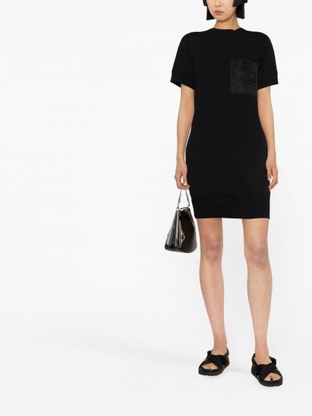 Bavlněné mini šaty Sacai černé