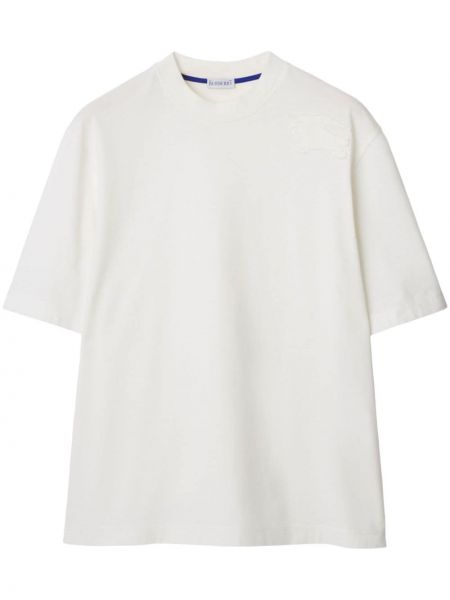 Bavlnené tričko Burberry biela
