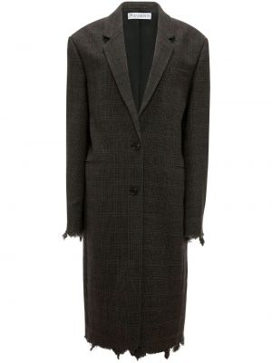 Καρό παλτό με φθαρμένο εφέ με σχέδιο Jw Anderson