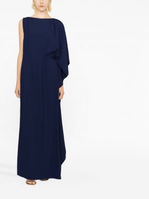 Drapované večerní šaty Alberta Ferretti modré