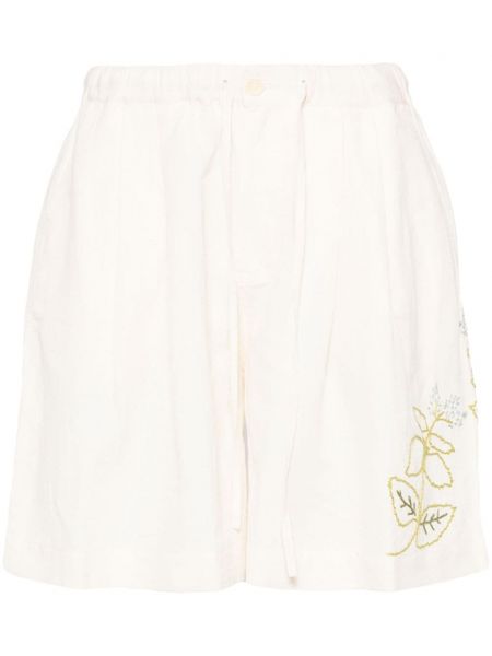 Kratke hlače s cvetličnim vzorcem Story Mfg. bela