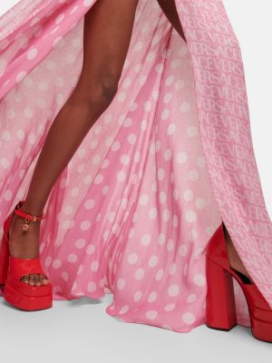 Maksi suknelė Versace rožinė