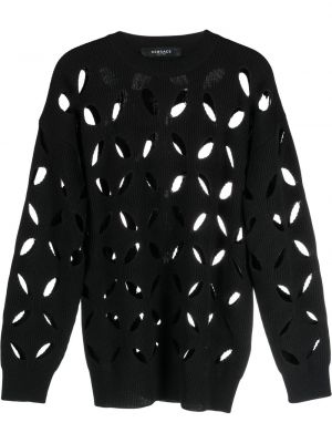 Пуловер Versace черно