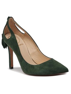 Nizki čevlji s peto z visoko peto Baldowski zelena